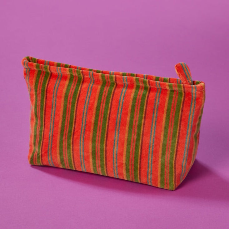 Margate Coral Velvet Washbag