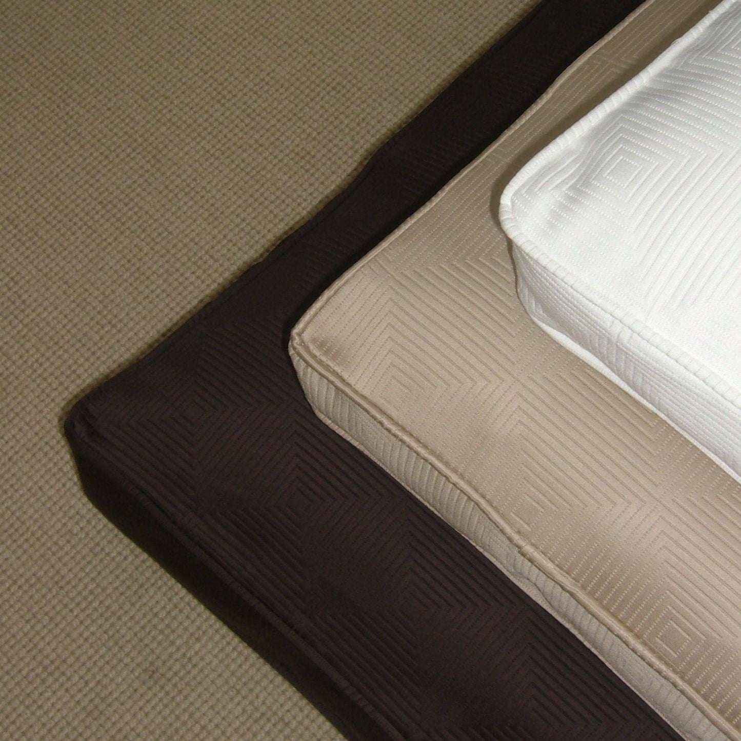 Berlin Piped Box Pillow Sham 65x65cm - Chocolate