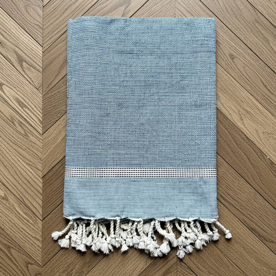 cassis blue/navy fouta towel