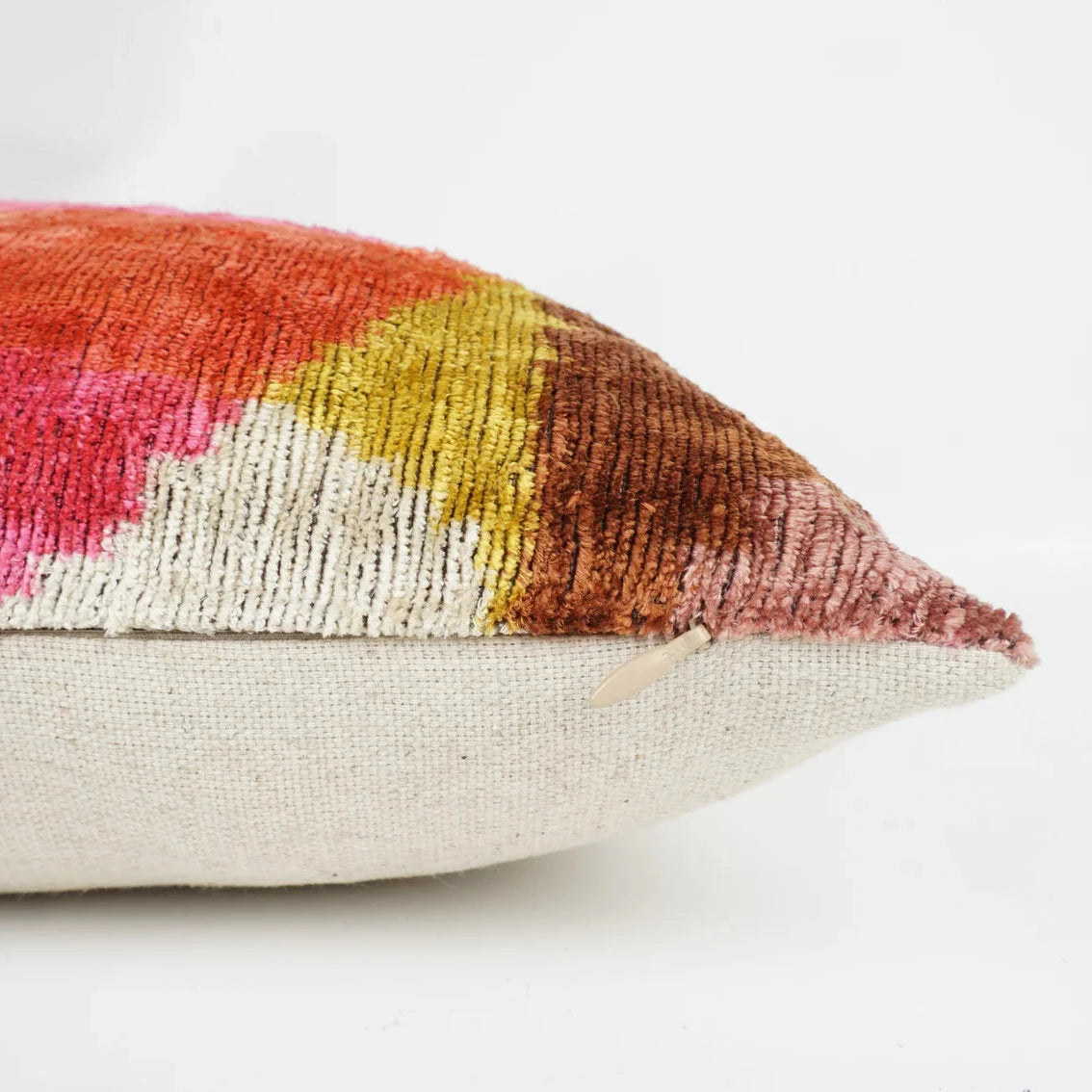 Abstract Silk Velvet Square Cushion