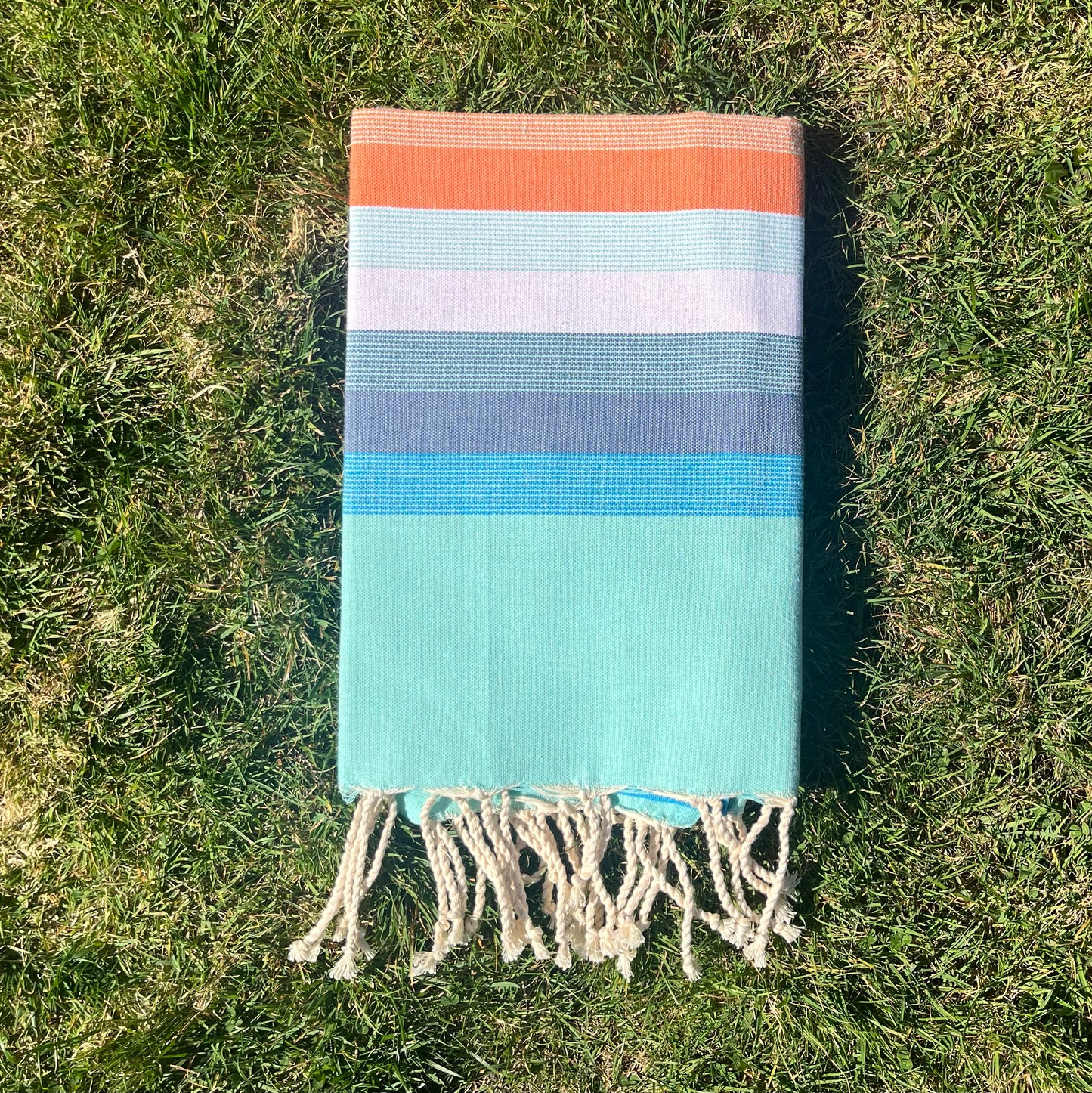 Celadon Multi Coloured Striped Beach Fouta