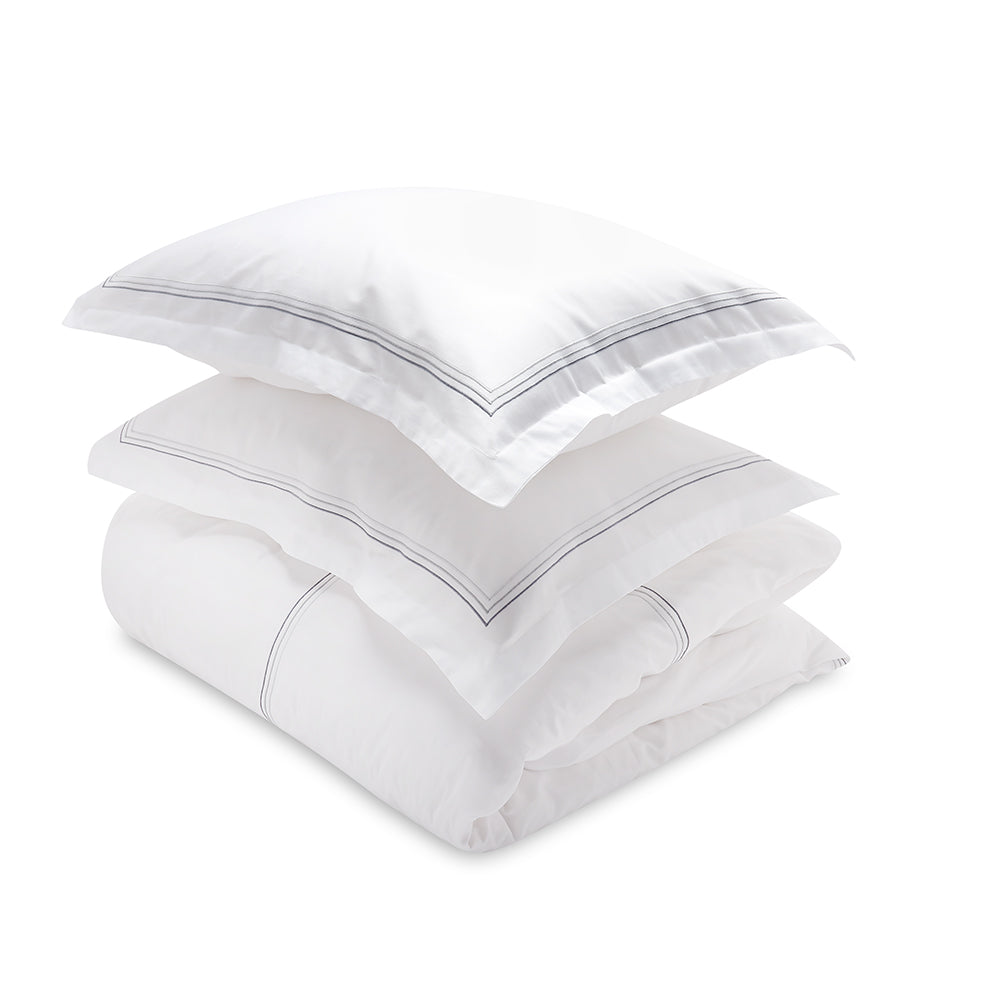 Mayfair Grey Emperor Bed Set with King Pillowcases