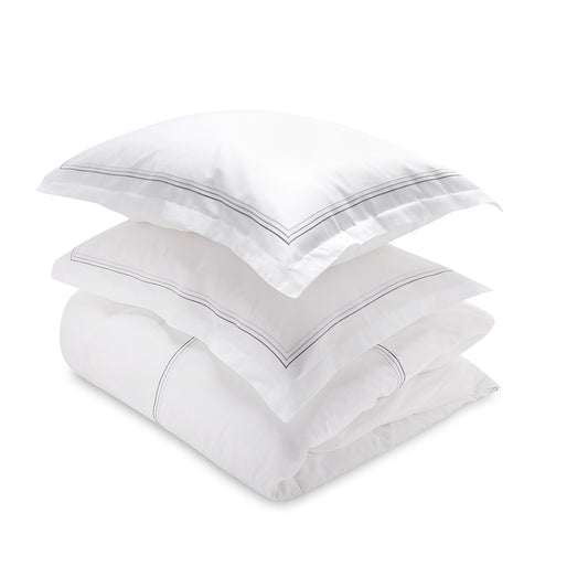 Mayfair Grey Emperor Bed Set with King Pillowcases