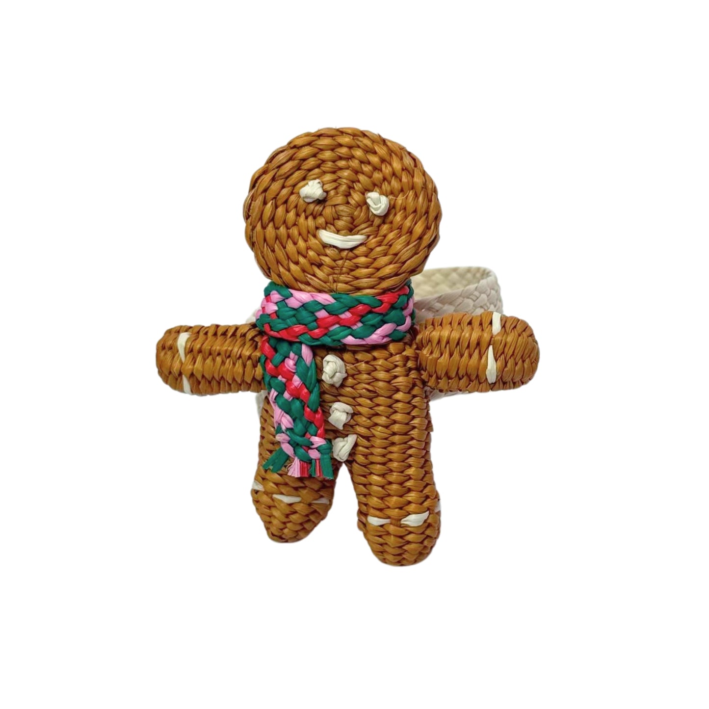 Hand-made gingerbread man napkin ring.