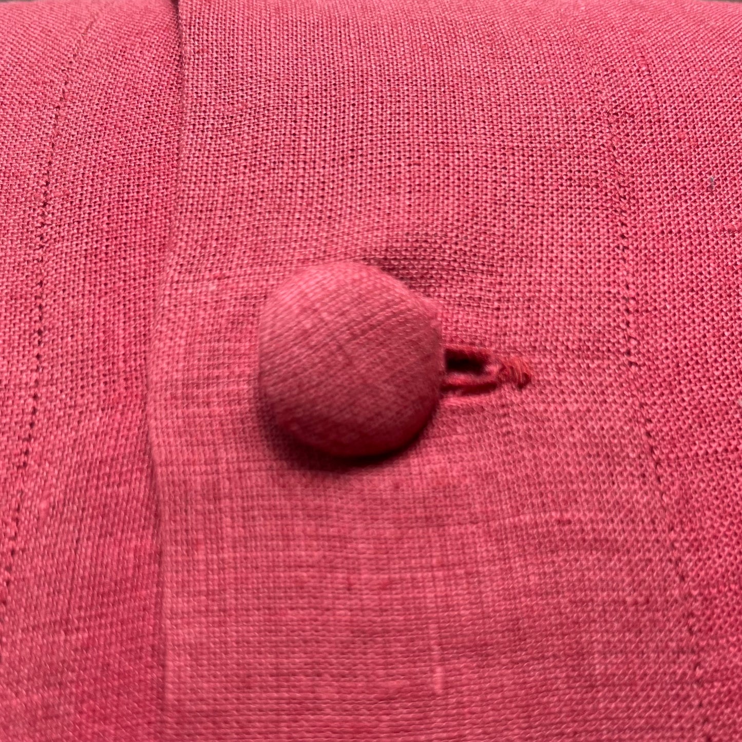 Small Red Embrodiered Dori Linen Cushion Cover