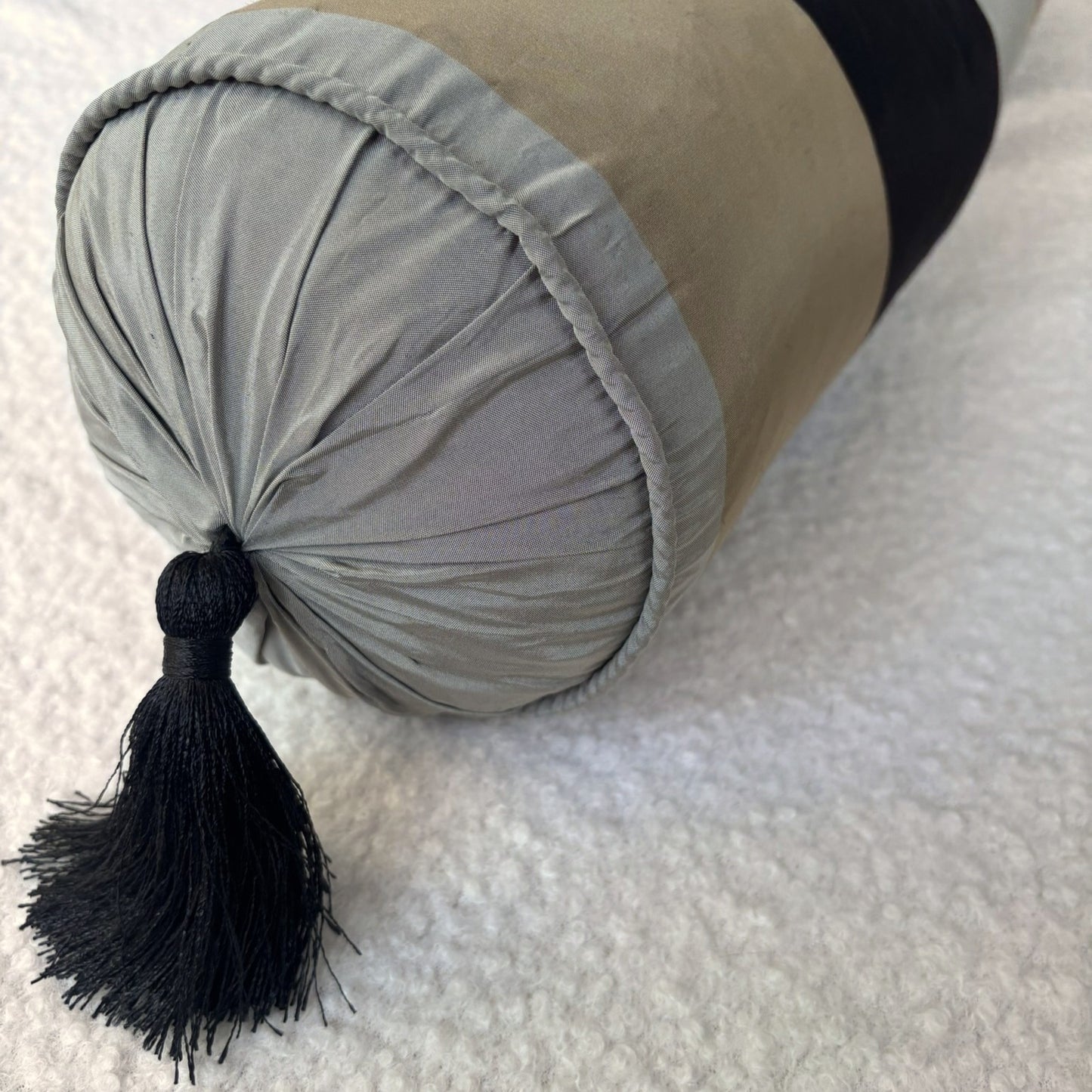 Tintagel silk taffeta bolster cushion