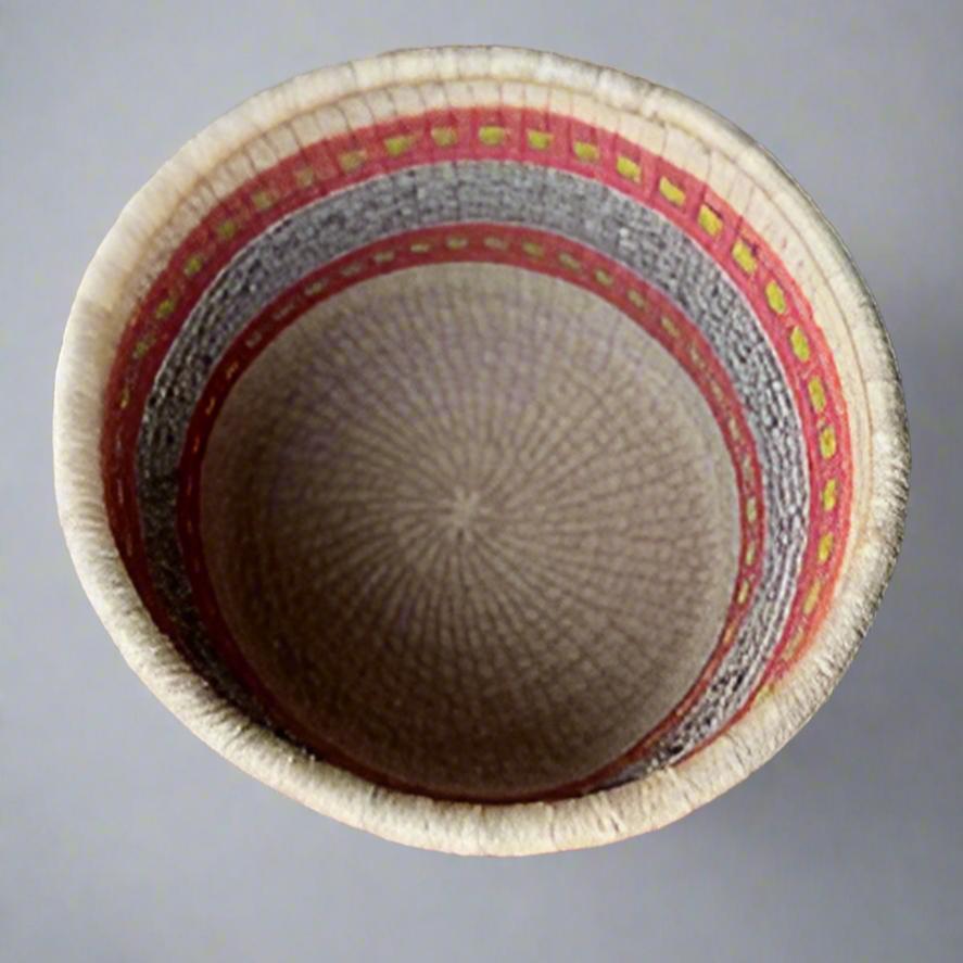 orange storage basket with lid
