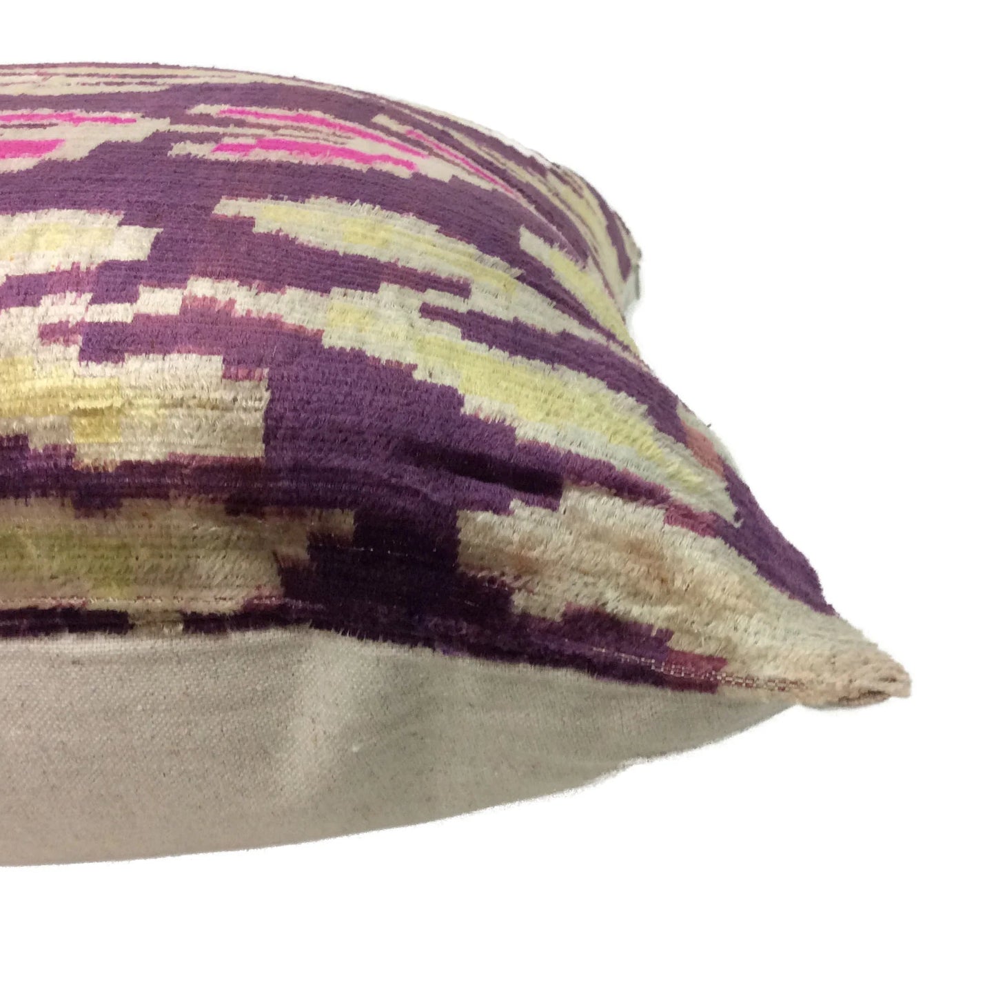 indigo leaf burgundy cushion