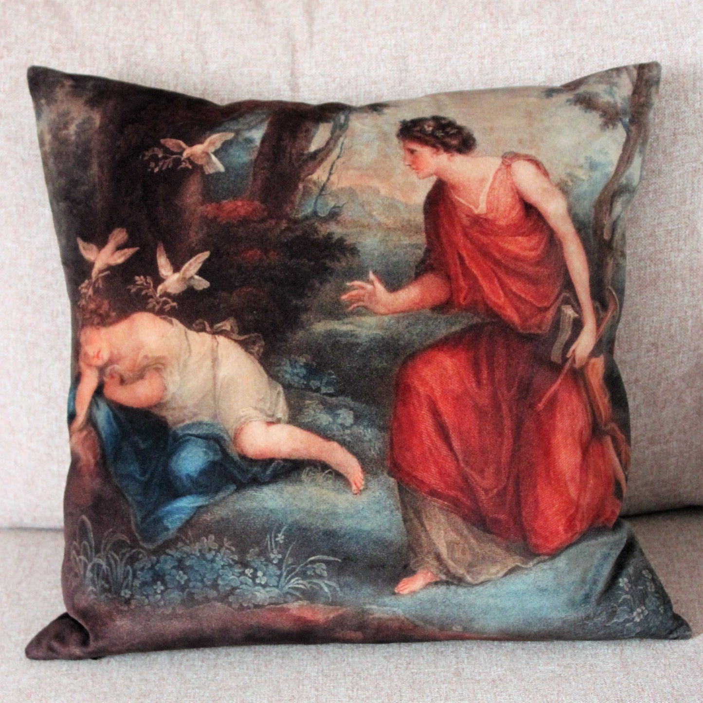 Clio Printed Velvet Cushion