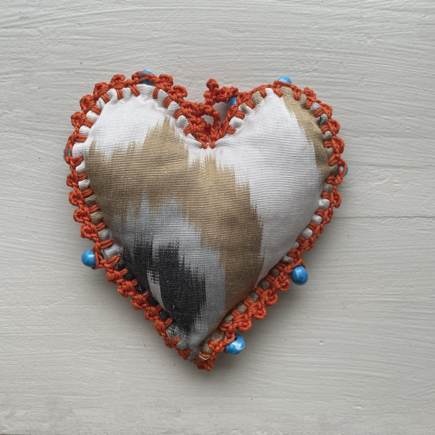 Small Crochet Edged Lavender Hearts