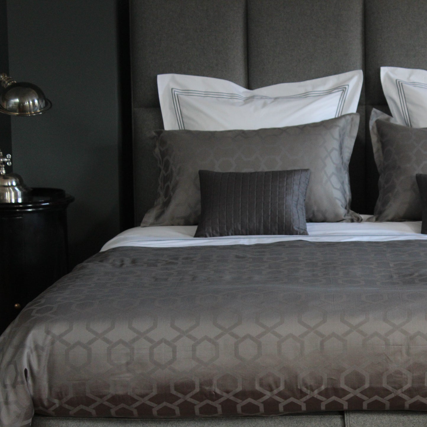 Excalibur Lg King Duvet Cover Slate Grey