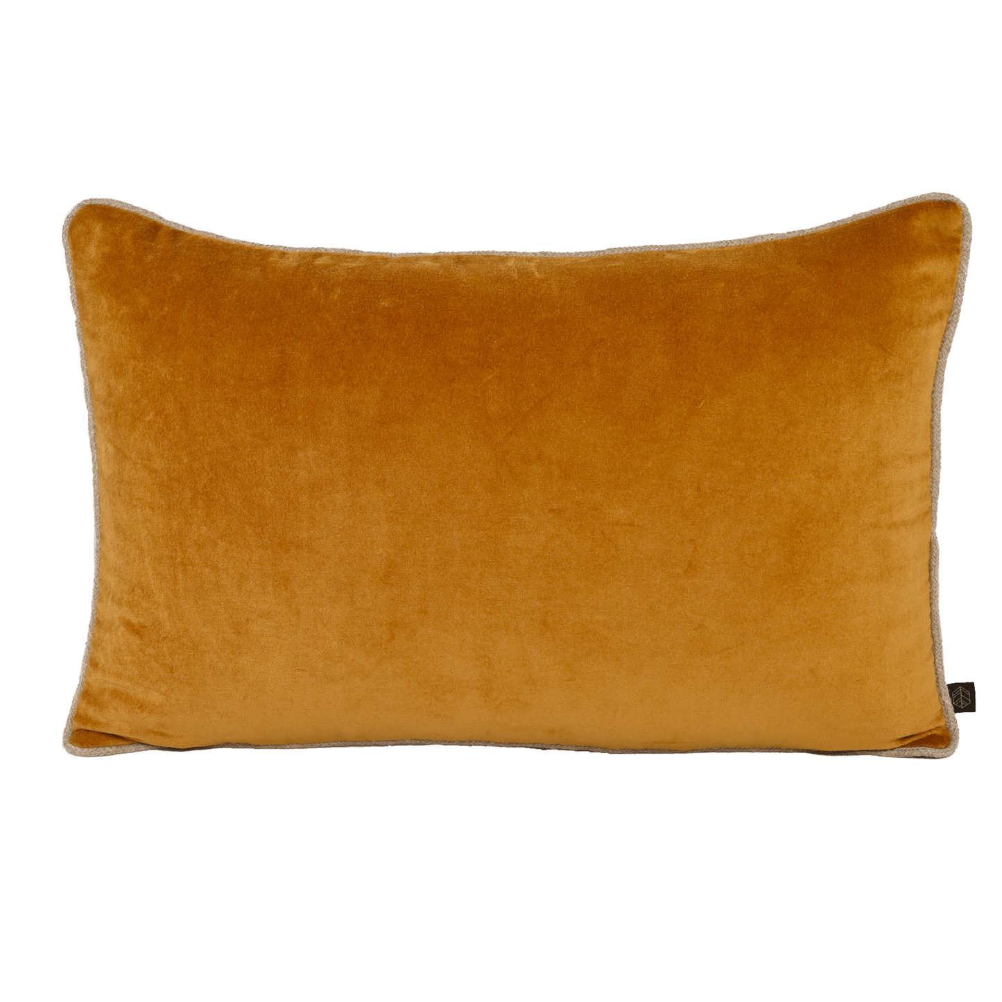 Piped Velvet Cushion - Suede