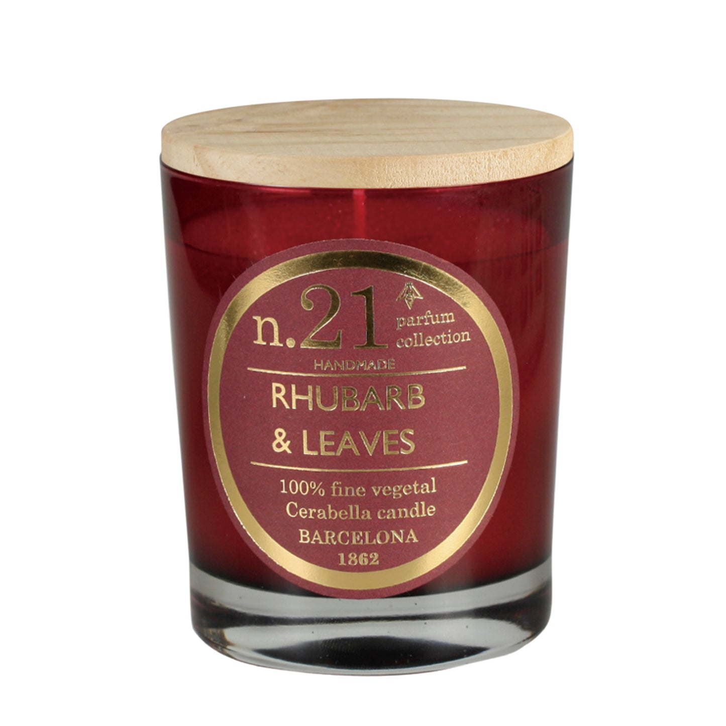 Rhubarb & Leaves Lg Candle