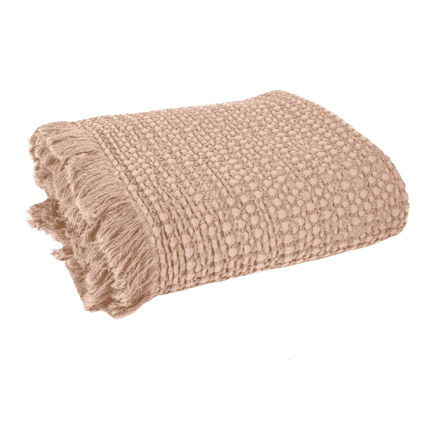 Stonewashed Waffle Cotton Throw & Bedspread