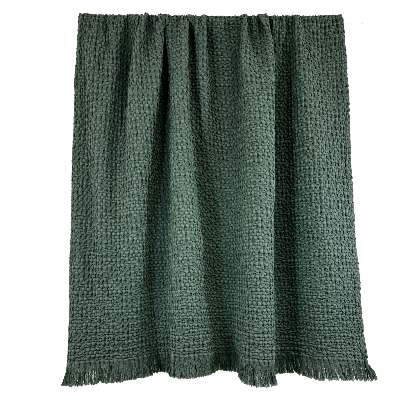 Stonewashed Waffle Cotton Throw & Bedspread