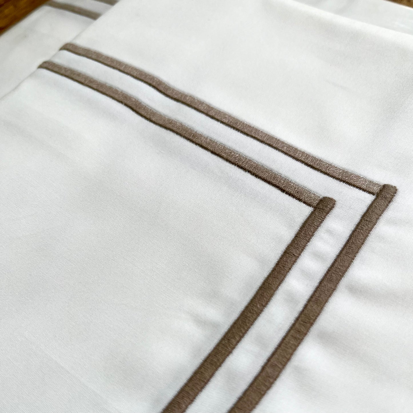 Stockholm Square pillowcases 65 x 65cm Taupe
