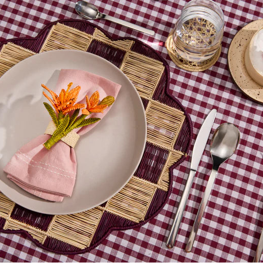 decorative hand woven napkin ring