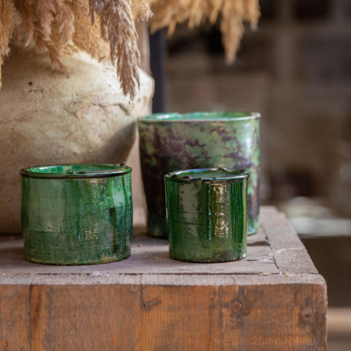 Tamegroute mint and tea candles displayed in various sizes.