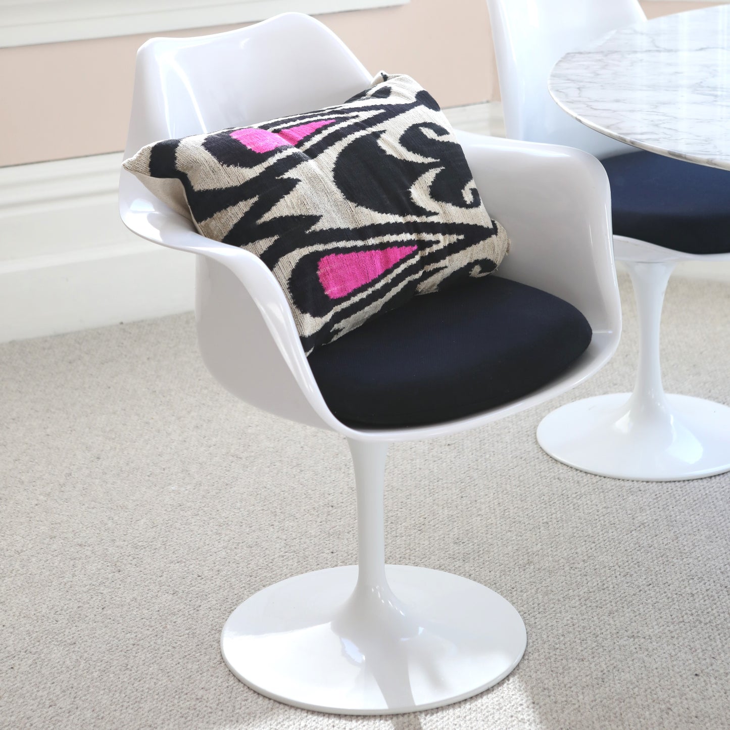 Pop art ikat cushion.