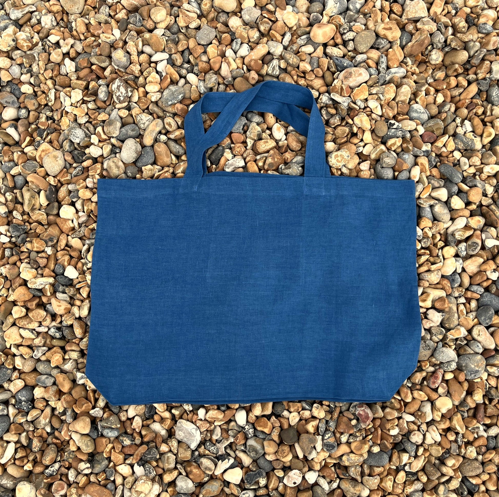 Pells Blue Linen Market Bags