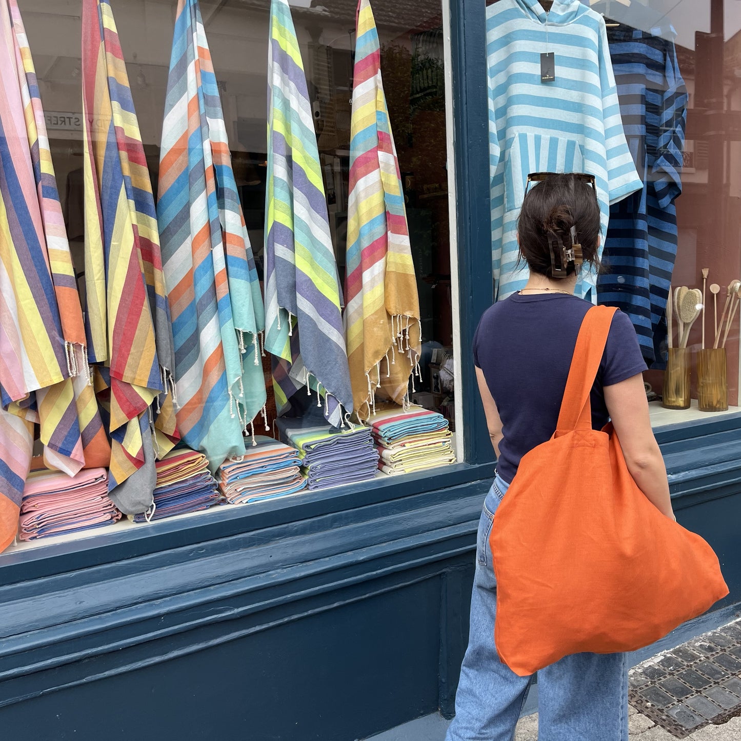 Pells Rust Linen Market Bags