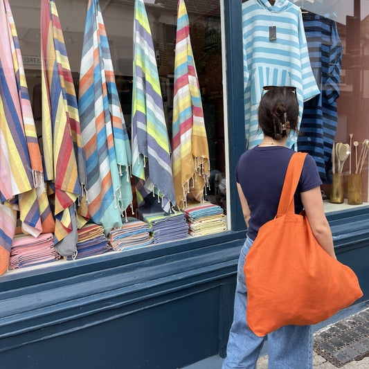 Pells Rust Linen Market Bags