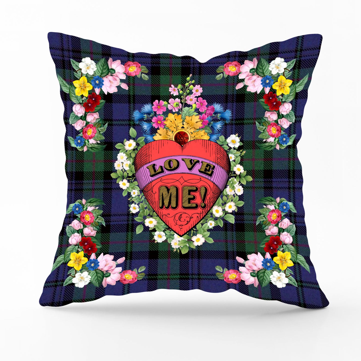 Love Me Printed Velvet Cushion
