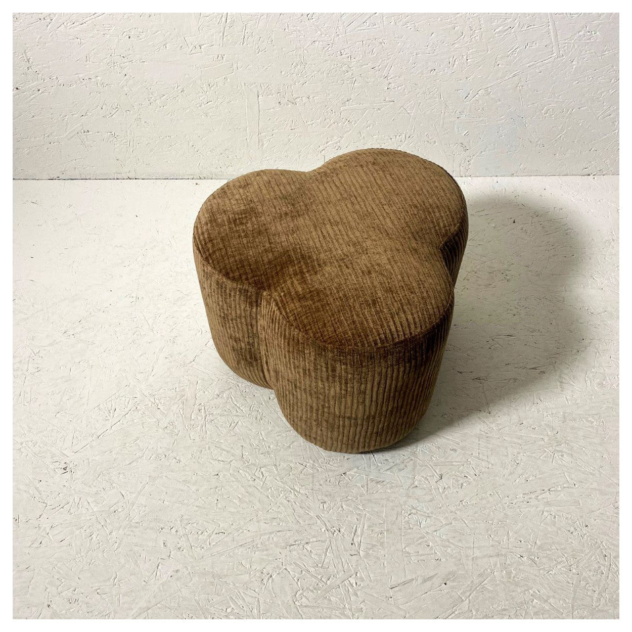 toffee coloured cord p[ouffe footstool