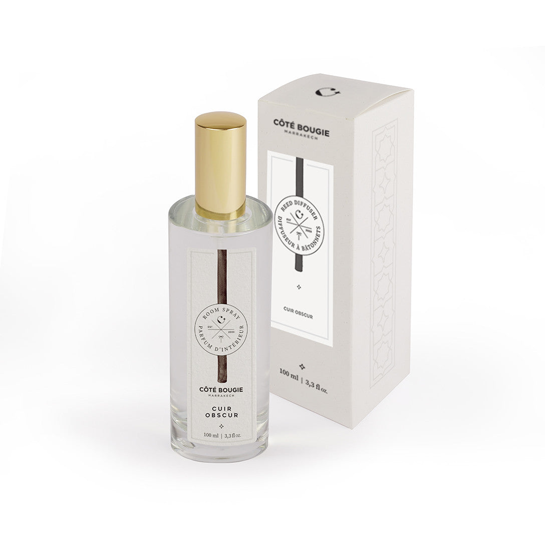 Côté Bougie Room Spray - Cuir Obscur