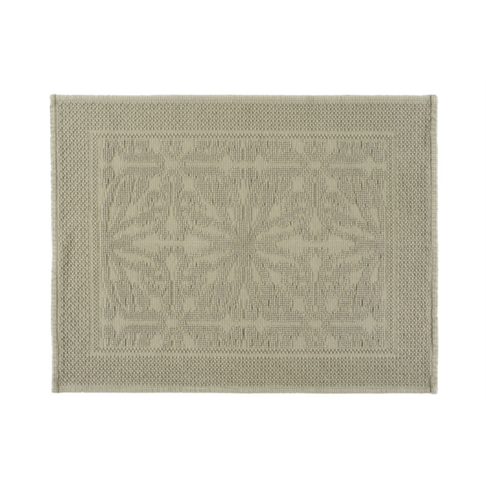 Khaki green sculpted hamman bath mat.