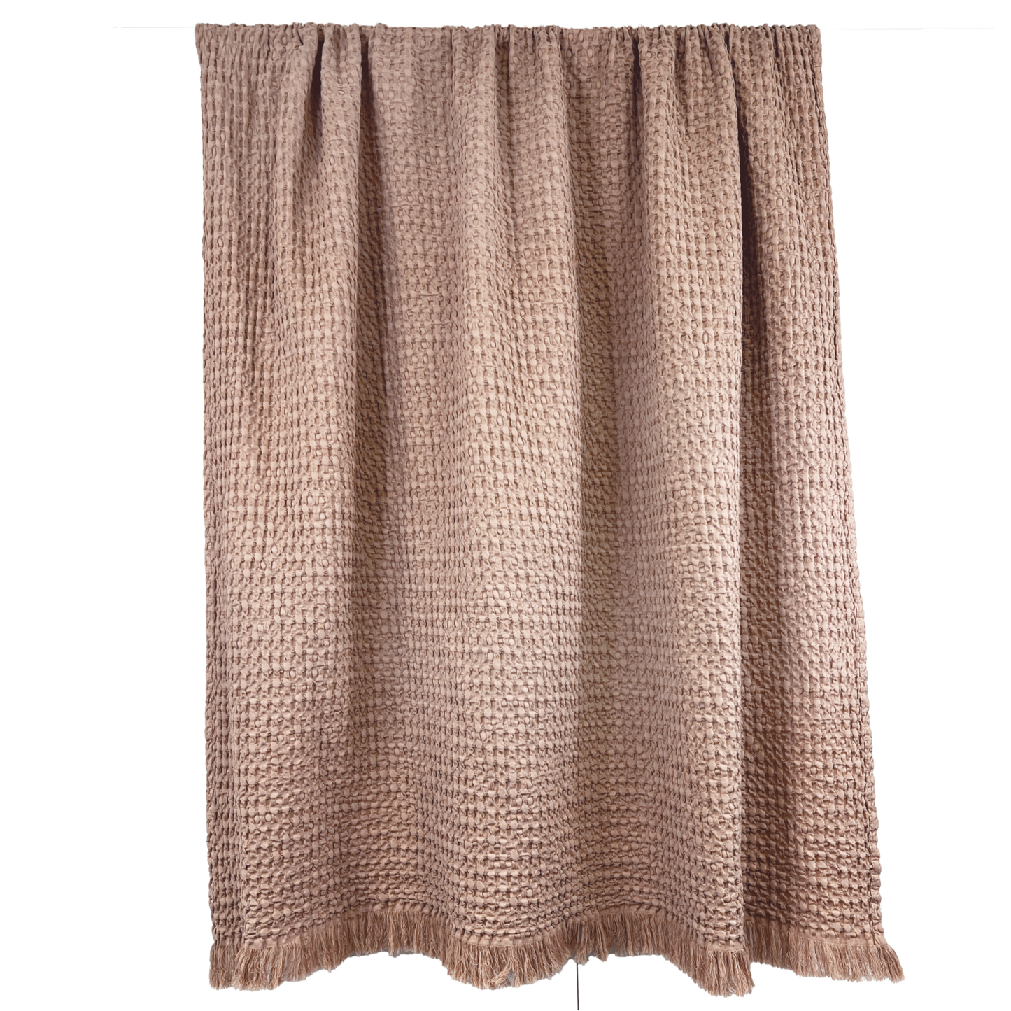 Stonewashed Waffle Cotton Throw & Bedspread