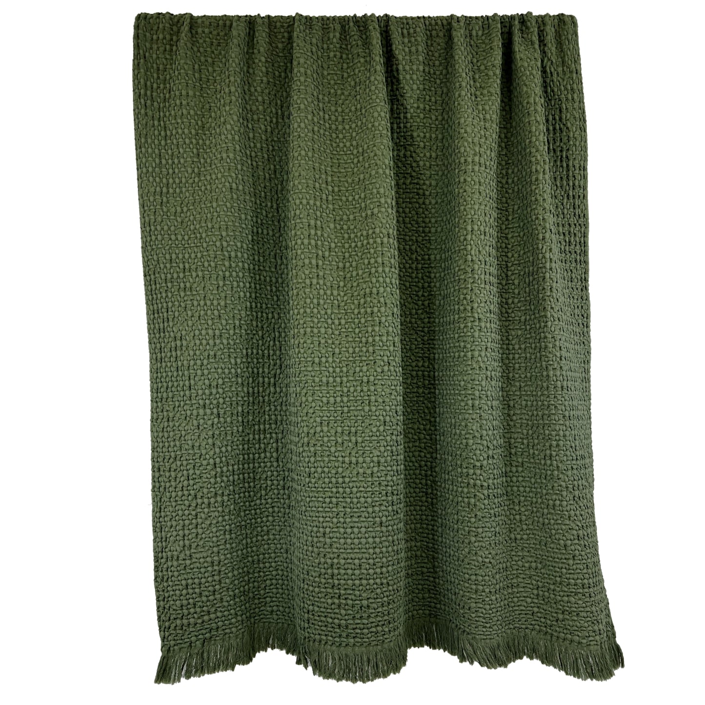 Stonewashed Waffle Cotton Throw & Bedspread