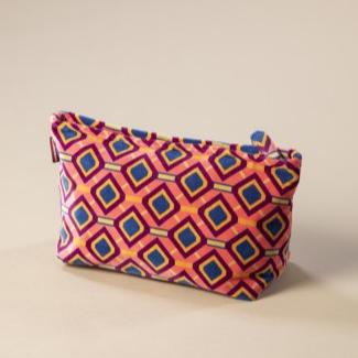 Famara Coral Velvet Washbag
