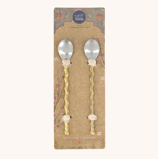 Wavy Teaspoon Pair