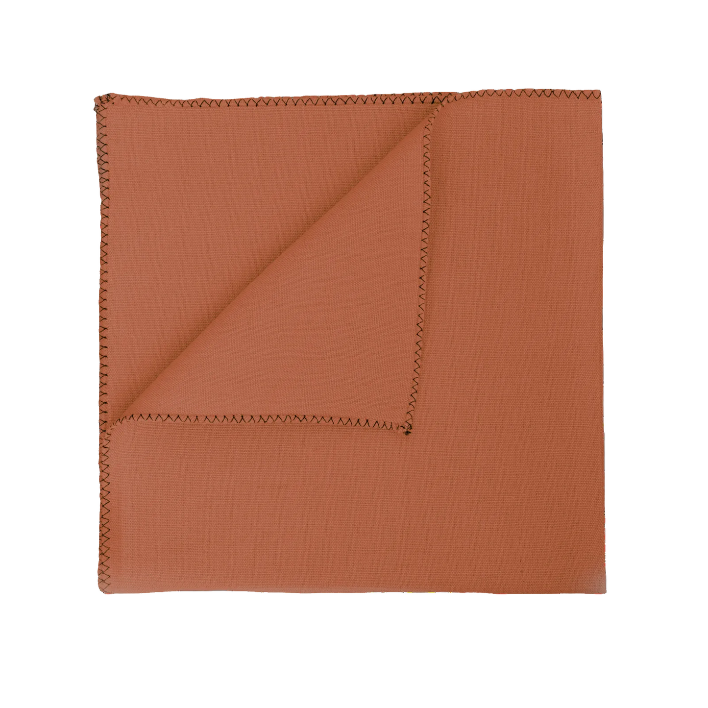 Zilia burnt orange linen and cotton napkin.