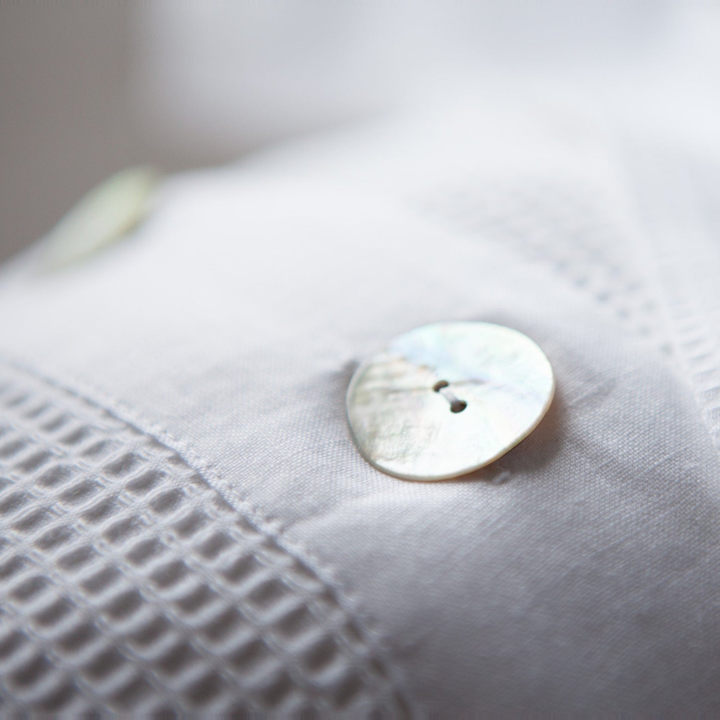 Rio Waffle Cushion Button Detail