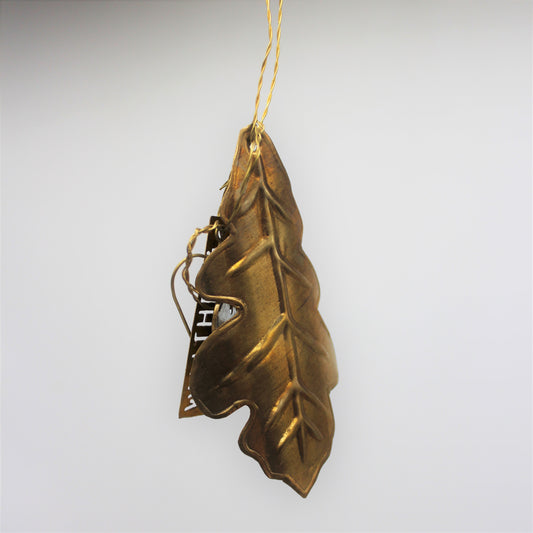 Brass Oak Leaf Hanging Decoration