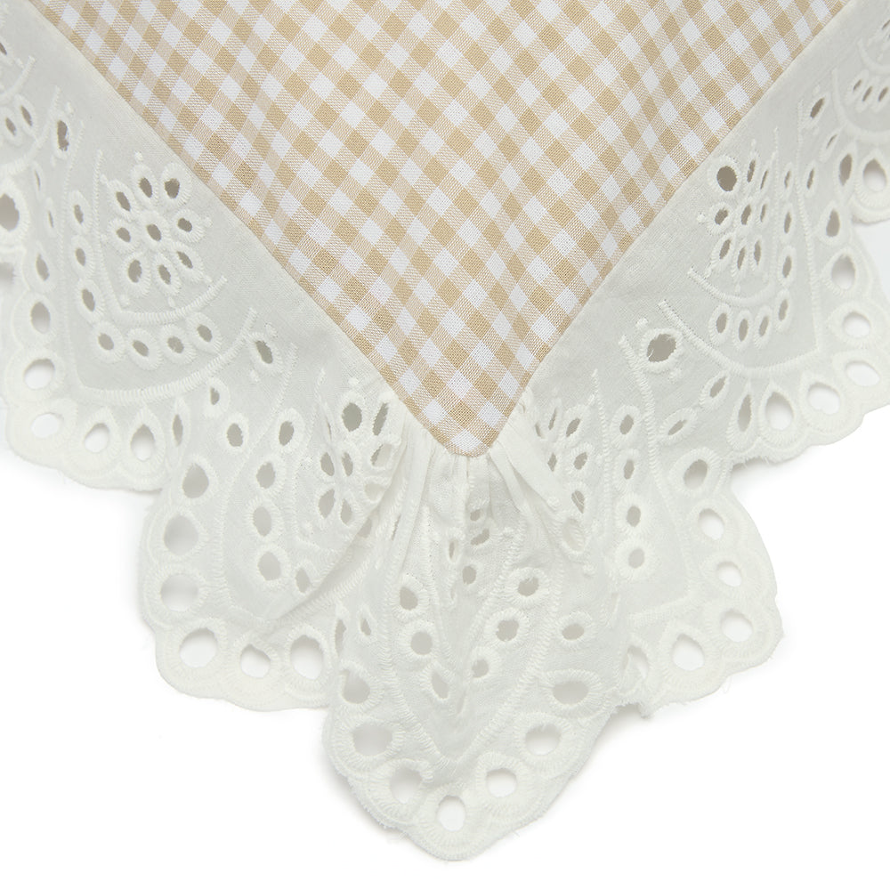 Clara Broderie Anglais Pillowcase Beige
