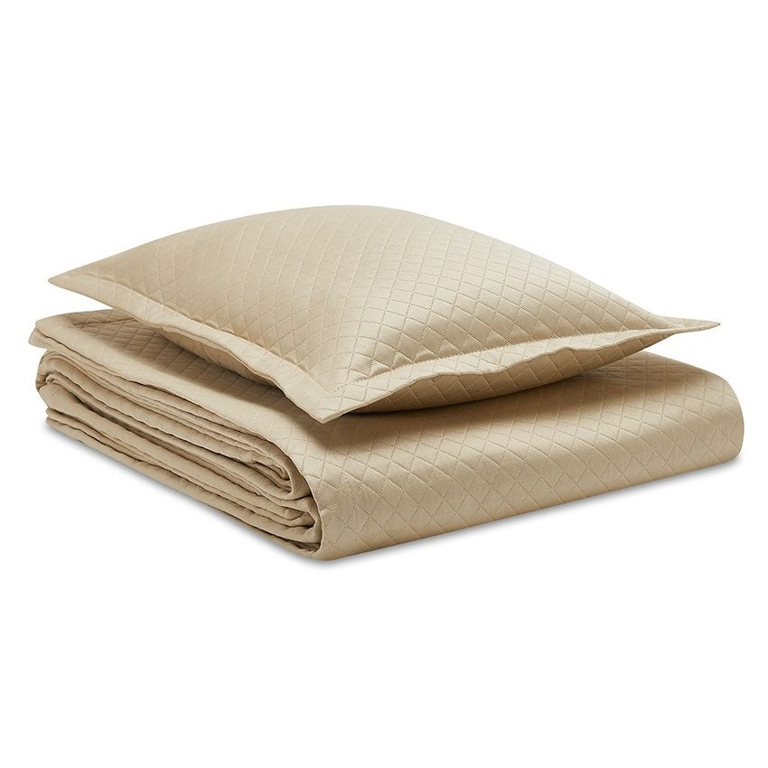 Clifton Matelasse Bedspread and Boudoir Sable