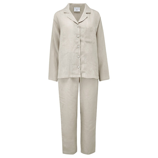 Hanover Pure Linen Pyjamas Stone Front