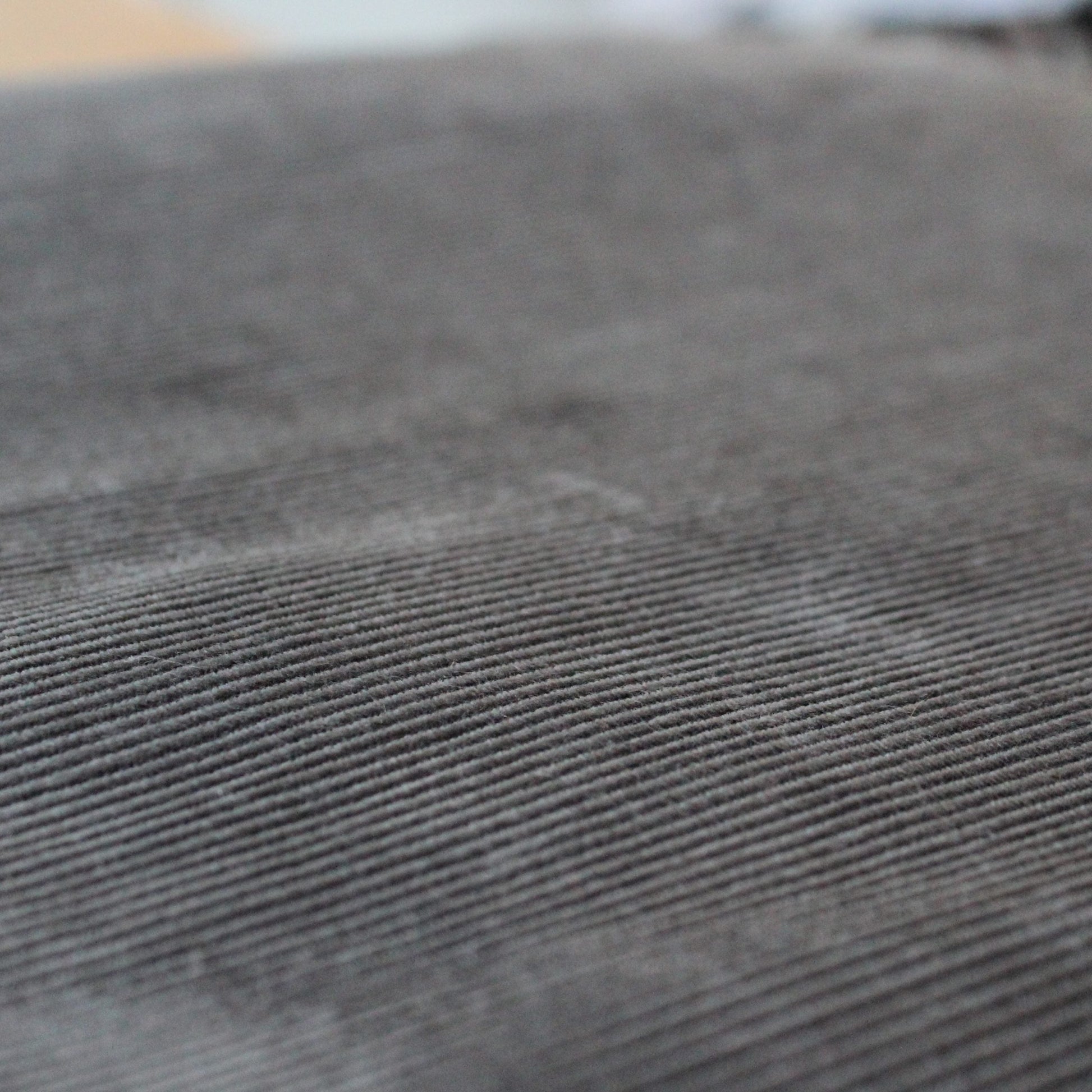 Vancouver Corduroy Boudoir Pillow Grey Close Up