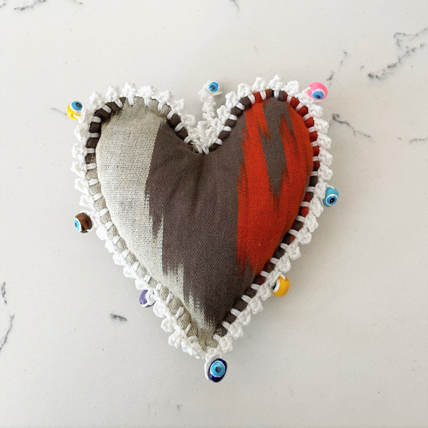 Small Crochet Edged Lavender Hearts