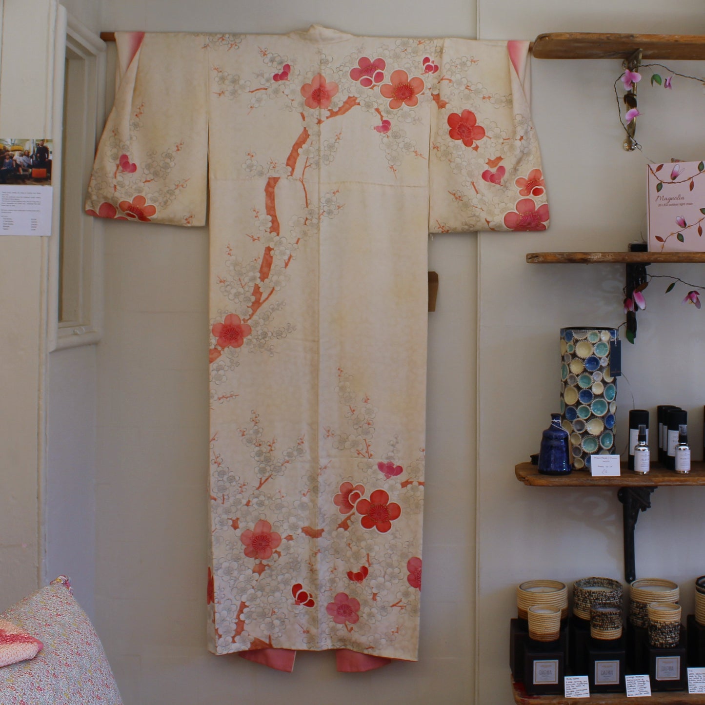 Vintage Silk Cream Kimono
