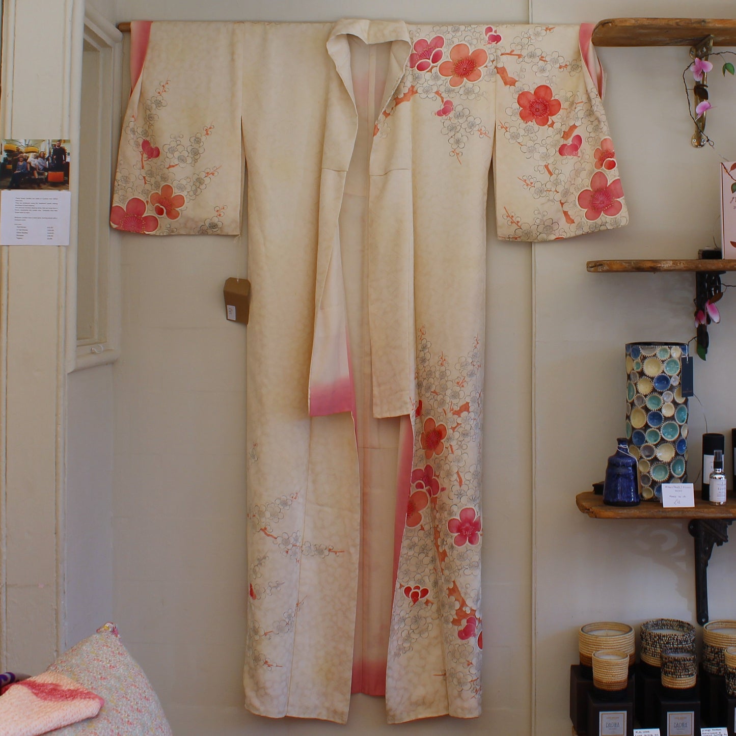Vintage Silk Cream Kimono
