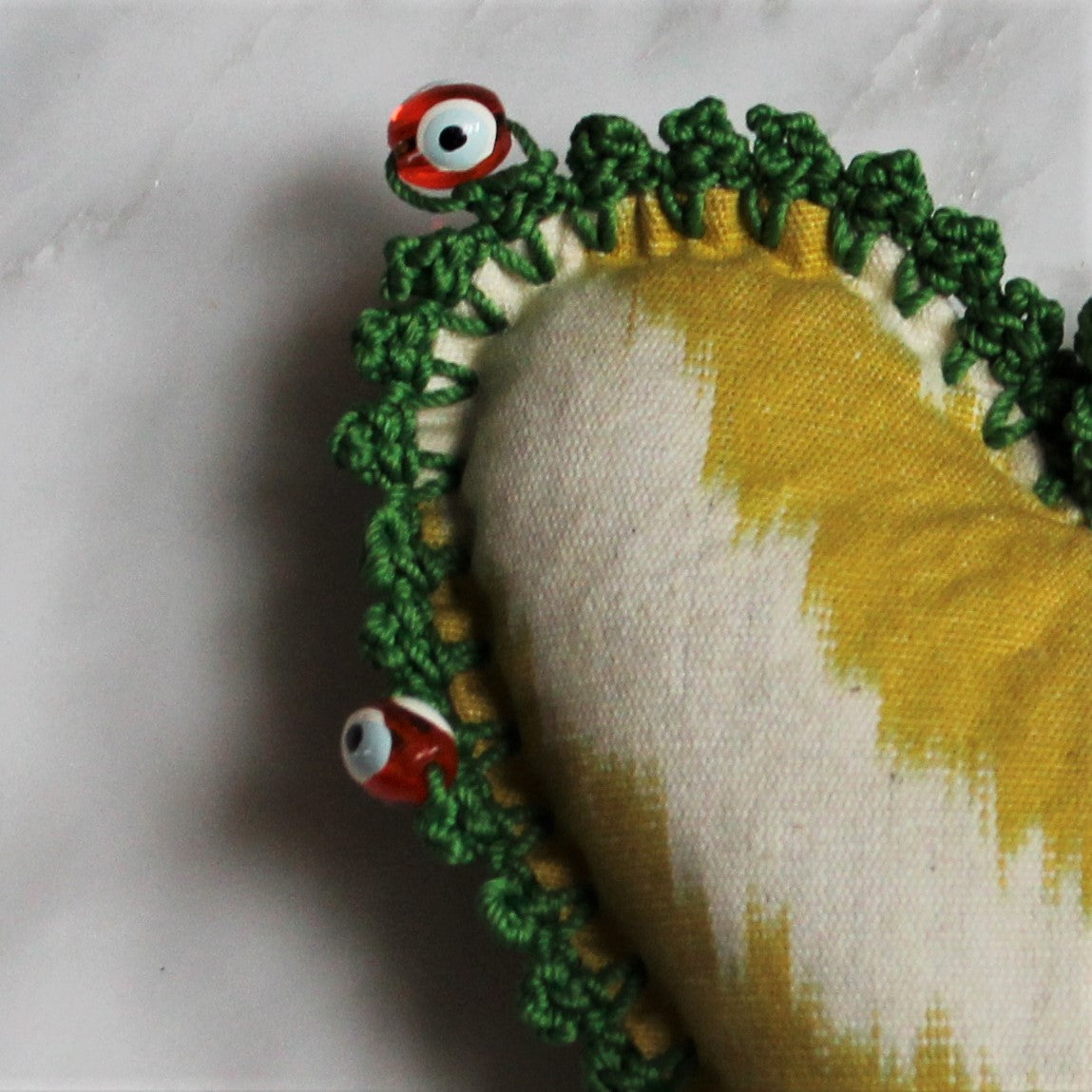 Small Crochet Edged Lavender Hearts