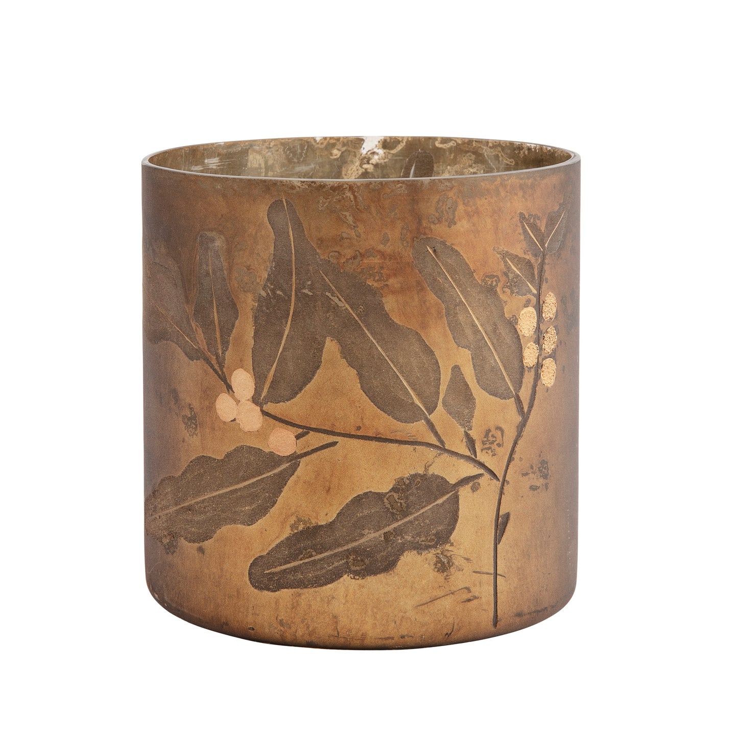 Large Gold Hurricane Lamp