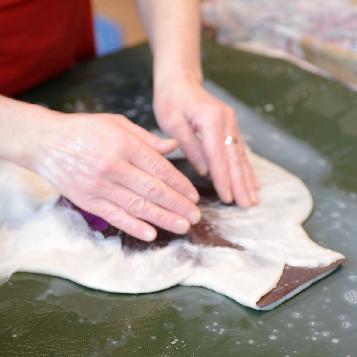 Mini Felted Hot Water Bottle Making