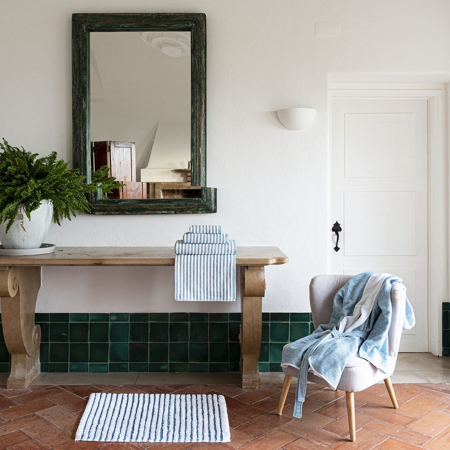 New York Towels and Hooded Robe Petrol Blue