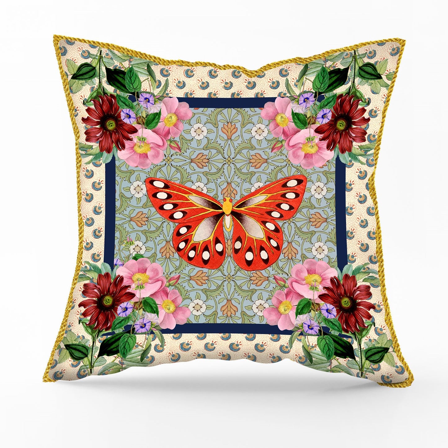 Printemps Printed Velvet Cushion