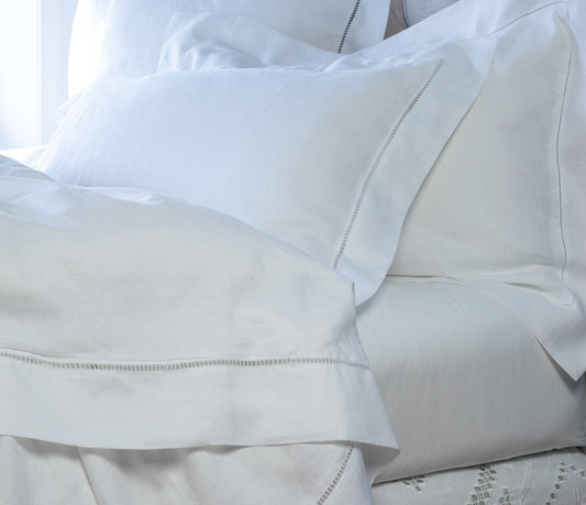 Pure white bedlinen